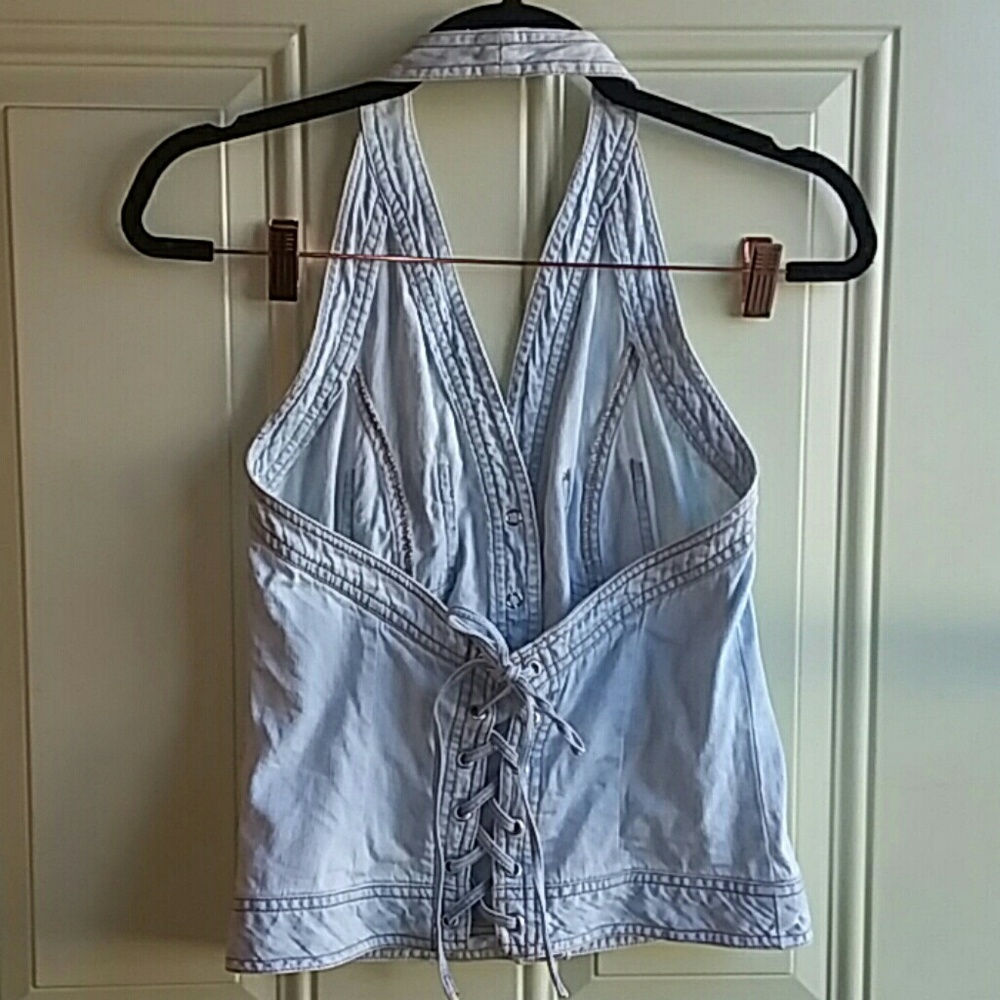Denim halter top small